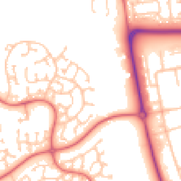 Daytime road noise heatmap for TS17 0SS