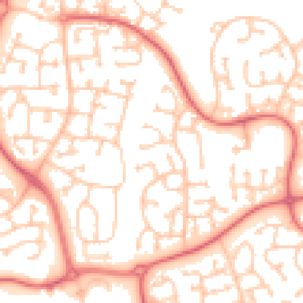 Daytime road noise heatmap for TS17 0SU