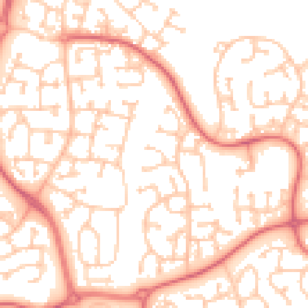 Daytime road noise heatmap for TS17 0SY