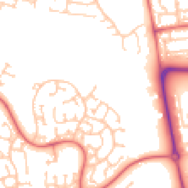 Daytime road noise heatmap for TS17 0TF