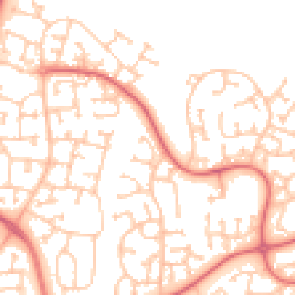 Daytime road noise heatmap for TS17 0TL