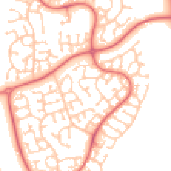 Daytime road noise heatmap for TS17 0TY