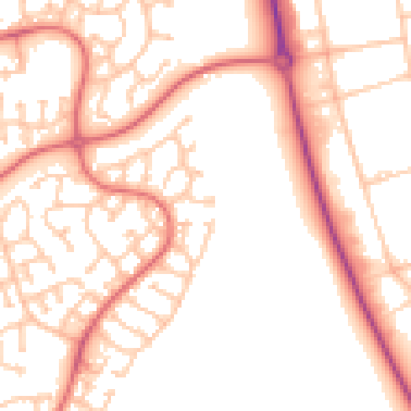 Daytime road noise heatmap for TS17 0UA