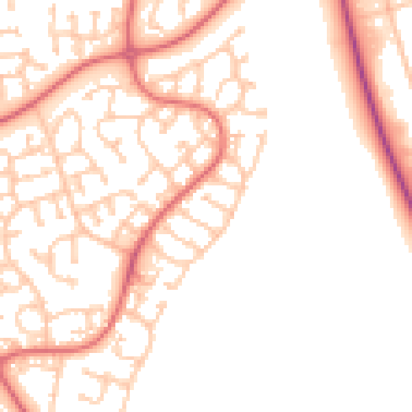 Daytime road noise heatmap for TS17 0UP