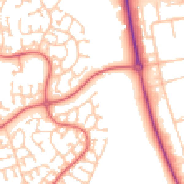 Daytime road noise heatmap for TS17 0XB
