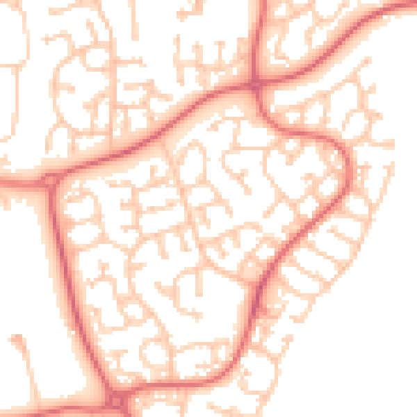 Daytime road noise heatmap for TS17 0XN