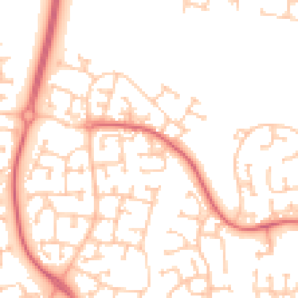 Daytime road noise heatmap for TS17 5AR