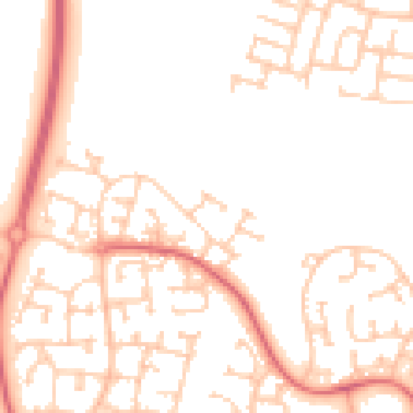 Daytime road noise heatmap for TS17 5AU