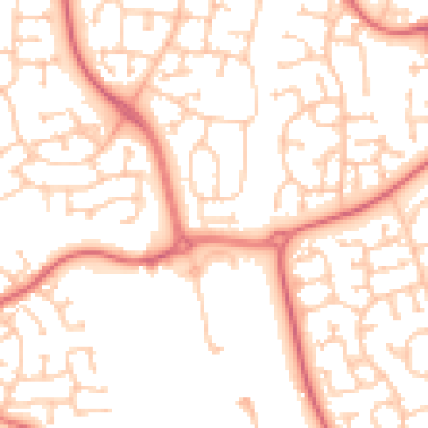 Daytime road noise heatmap for TS17 5BY