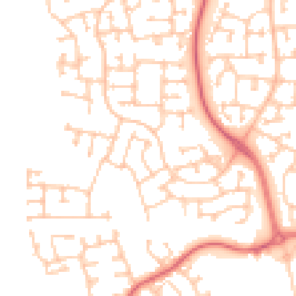 Daytime road noise heatmap for TS17 5FU