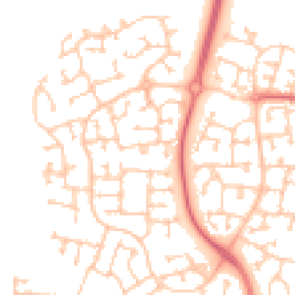 Daytime road noise heatmap for TS17 5GB