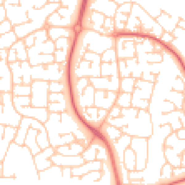 Daytime road noise heatmap for TS17 5GN