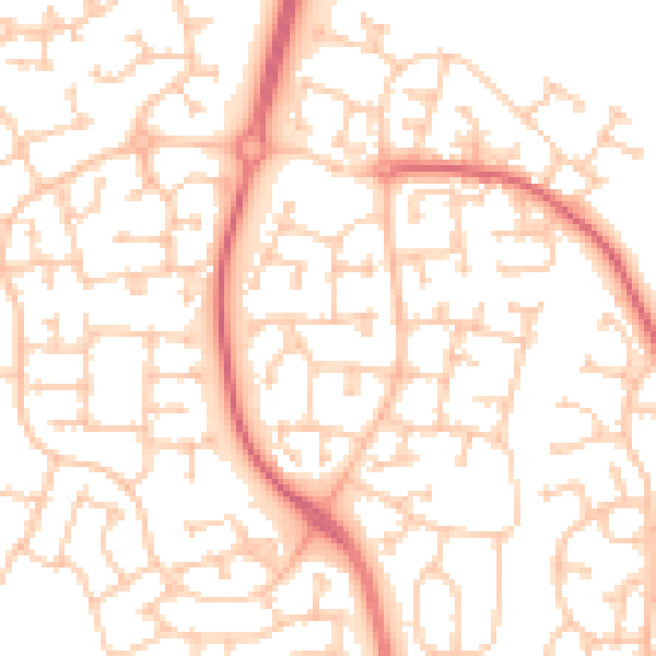 Daytime road noise heatmap for TS17 5GP