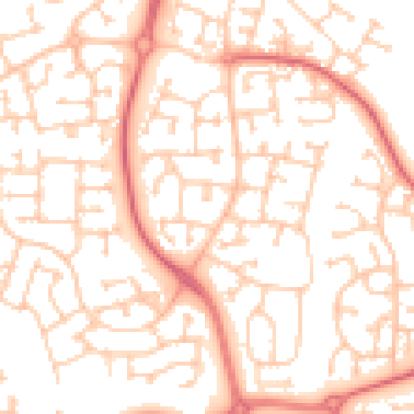 Daytime road noise heatmap for TS17 5GQ