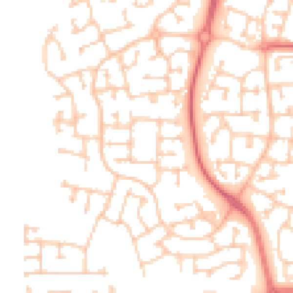 Daytime road noise heatmap for TS17 5LZ