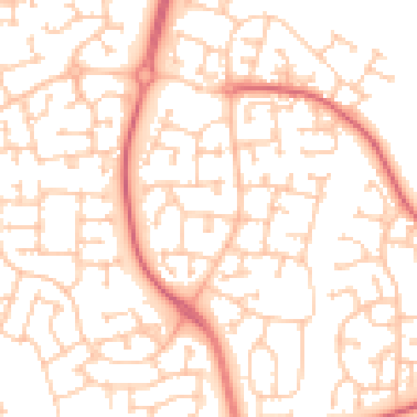 Daytime road noise heatmap for TS17 5NE