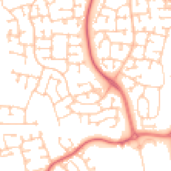 Daytime road noise heatmap for TS17 5NP