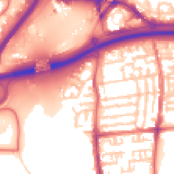 Daytime road noise heatmap for TS17 6DS