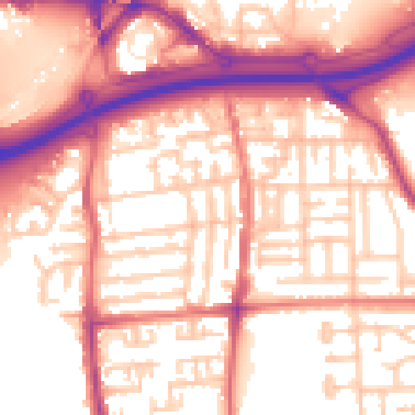 Daytime road noise heatmap for TS17 6HN