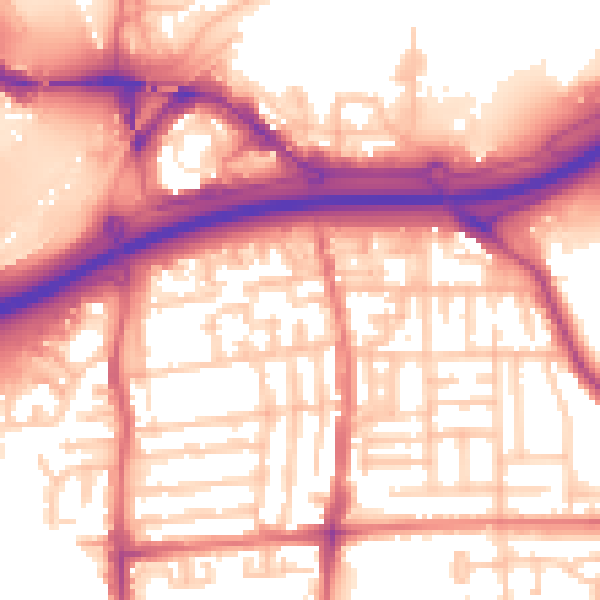 Daytime road noise heatmap for TS17 6HX