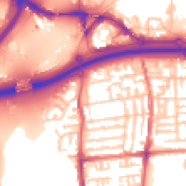 Daytime road noise heatmap for TS17 6JU