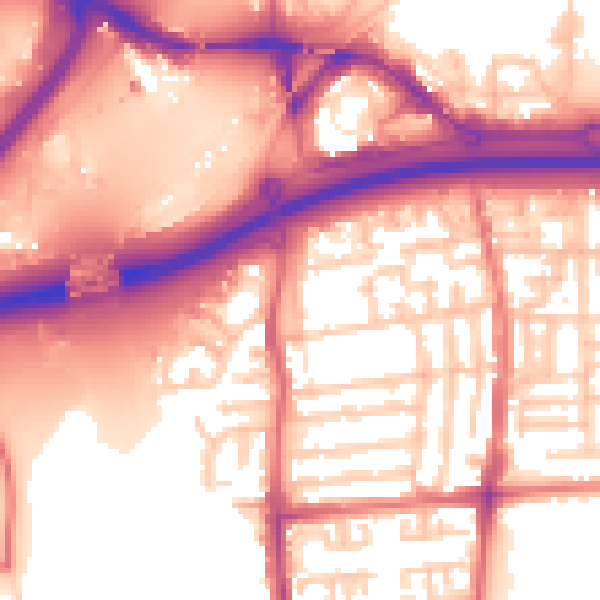 Daytime road noise heatmap for TS17 6JY