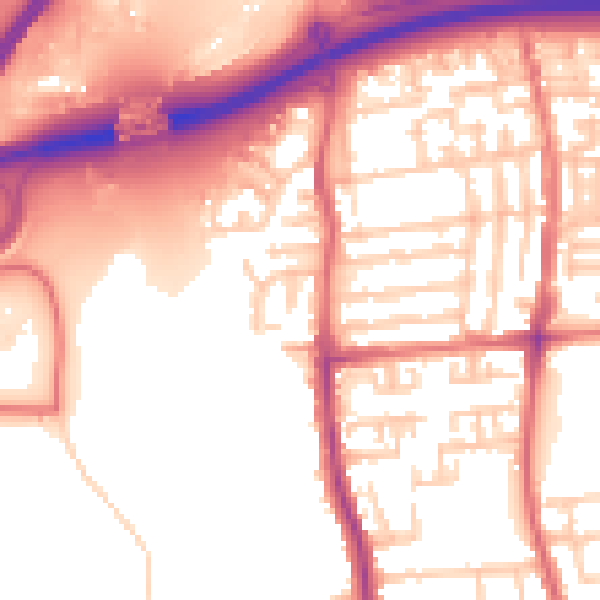Daytime road noise heatmap for TS17 6LB