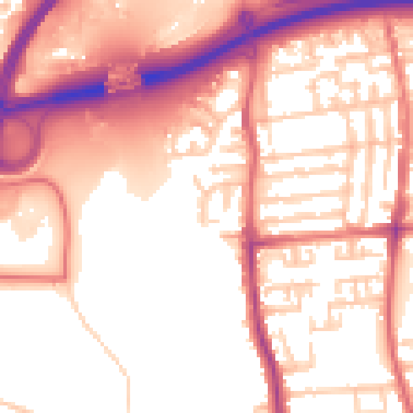 Daytime road noise heatmap for TS17 6LD