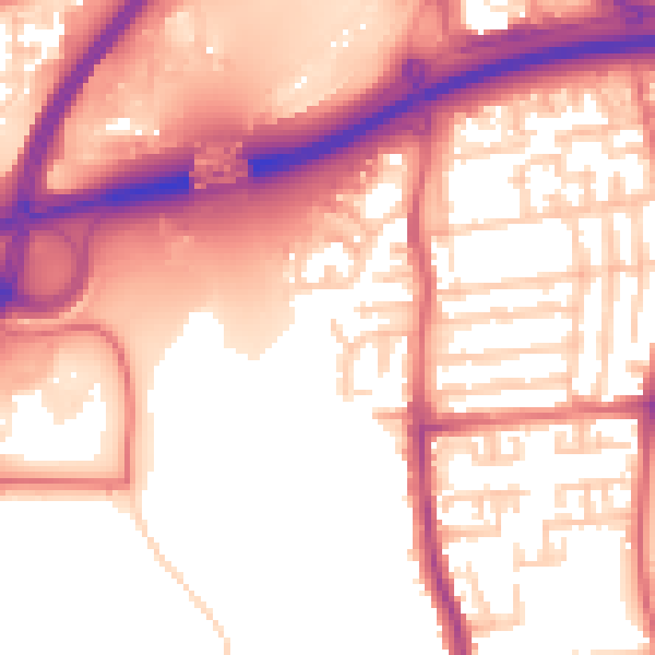 Daytime road noise heatmap for TS17 6LE