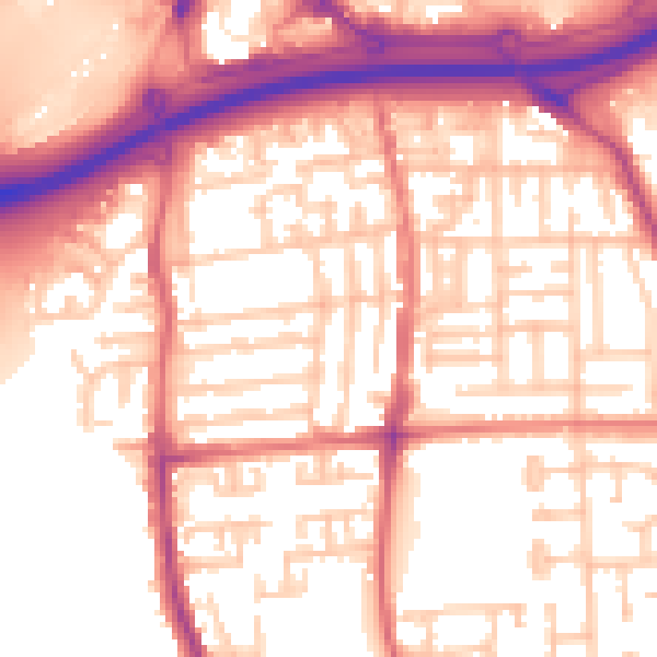 Daytime road noise heatmap for TS17 6LJ