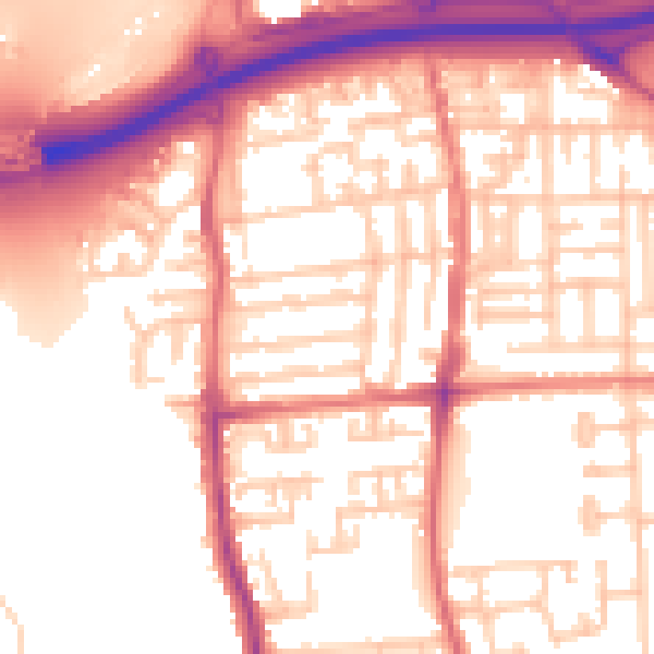 Daytime road noise heatmap for TS17 6LP