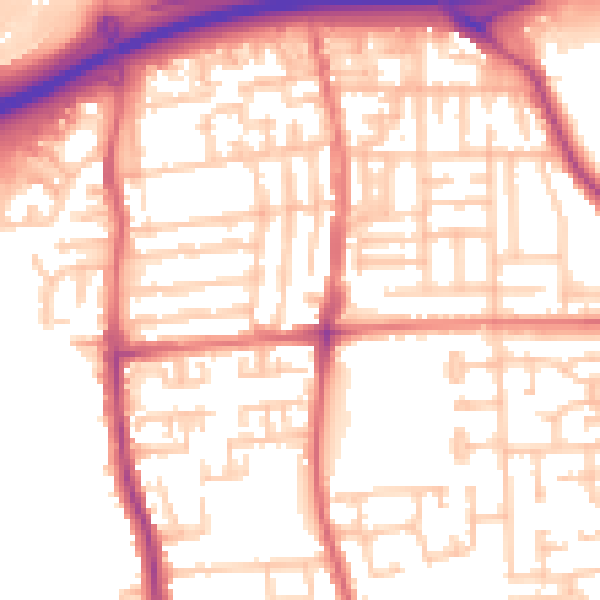 Daytime road noise heatmap for TS17 6ND