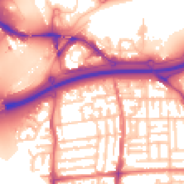 Daytime road noise heatmap for TS17 6PD
