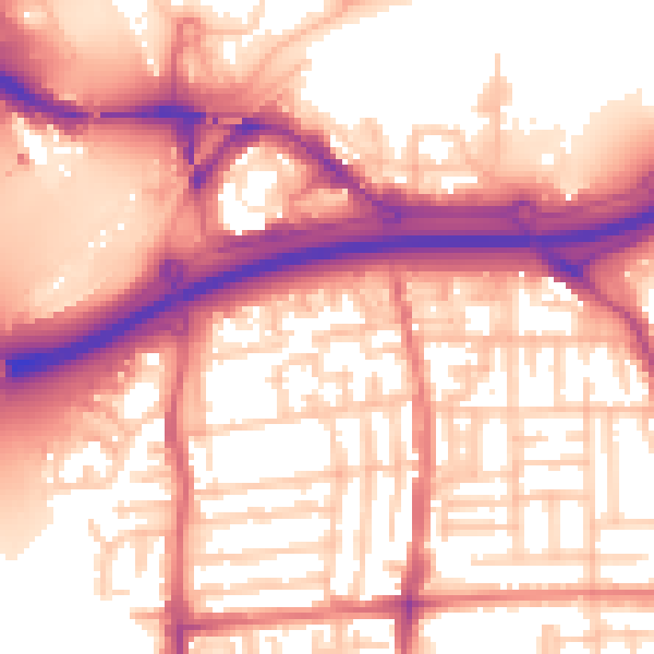 Daytime road noise heatmap for TS17 6PF