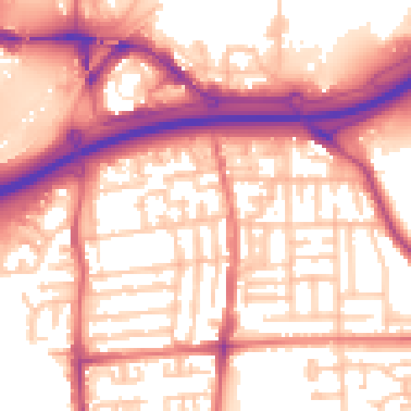 Daytime road noise heatmap for TS17 6PH