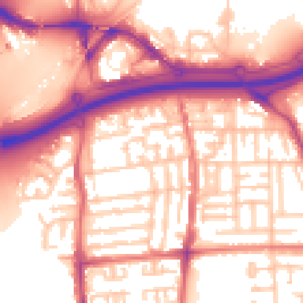 Daytime road noise heatmap for TS17 6PJ