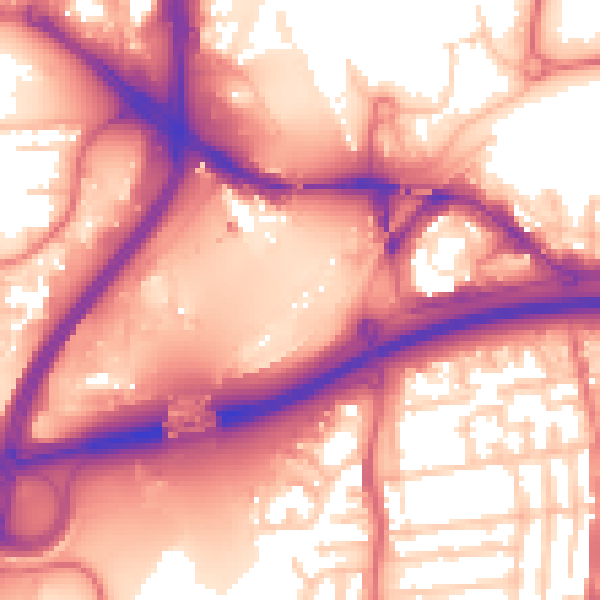 Daytime road noise heatmap for TS17 6SD