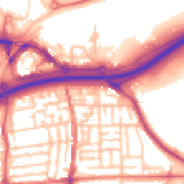 Daytime road noise heatmap for TS17 7ED