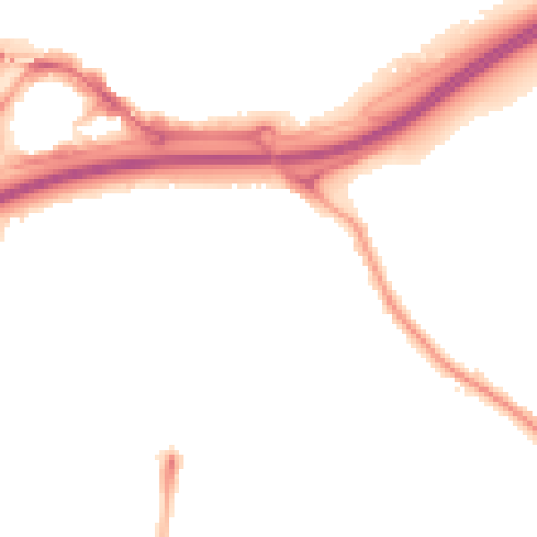 Night-time road noise heatmap for TS17 7EN