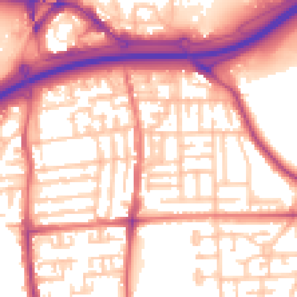 Daytime road noise heatmap for TS17 7HP