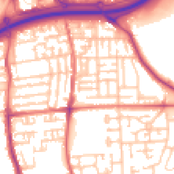 Daytime road noise heatmap for TS17 7HT