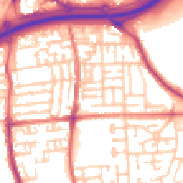 Daytime road noise heatmap for TS17 7HU