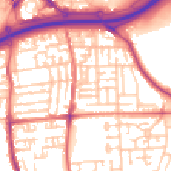 Daytime road noise heatmap for TS17 7HX
