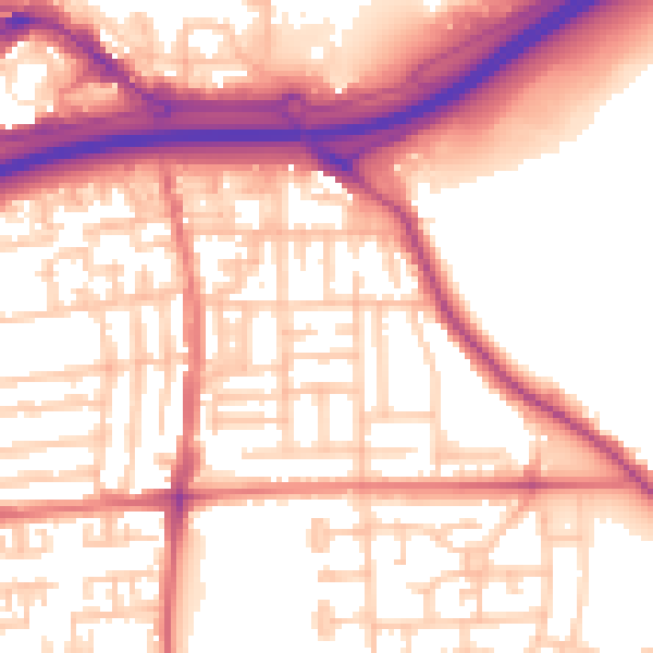 Daytime road noise heatmap for TS17 7JL