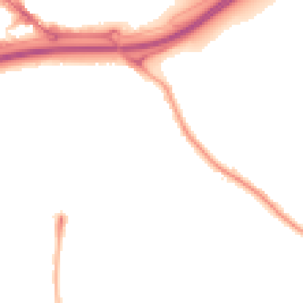 Night-time road noise heatmap for TS17 7JN