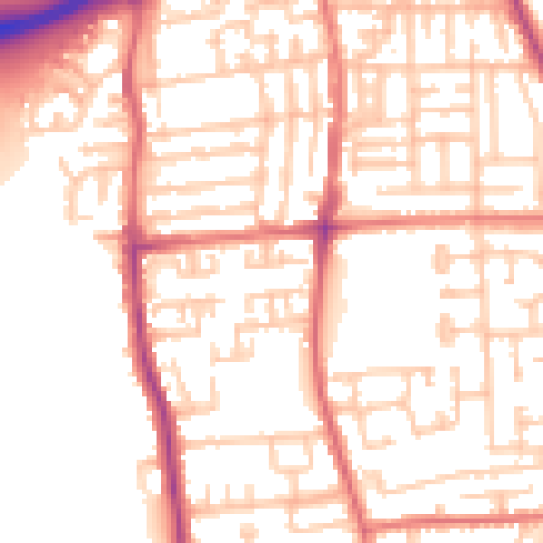 Daytime road noise heatmap for TS17 8AN