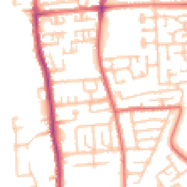 Daytime road noise heatmap for TS17 8BE