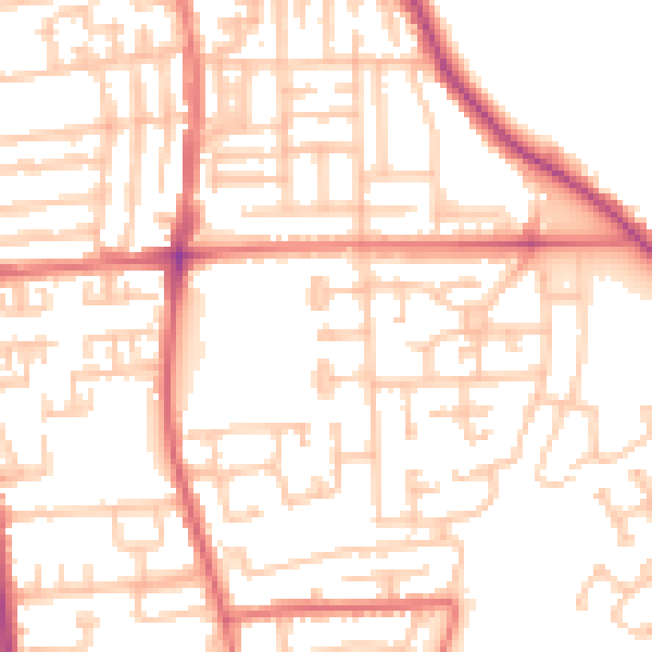 Daytime road noise heatmap for TS17 8BU