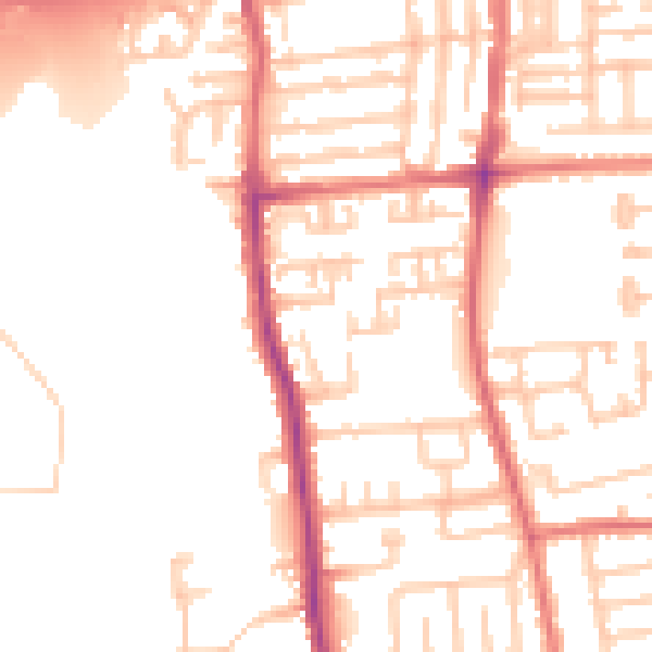 Daytime road noise heatmap for TS17 8DS