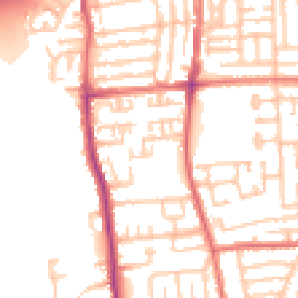 Daytime road noise heatmap for TS17 8DW